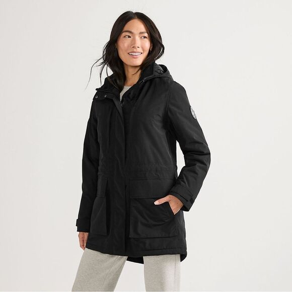 Lands End Coat squall five pocket adjustable insulated hooded waterproof Various - Picture 4 of 9